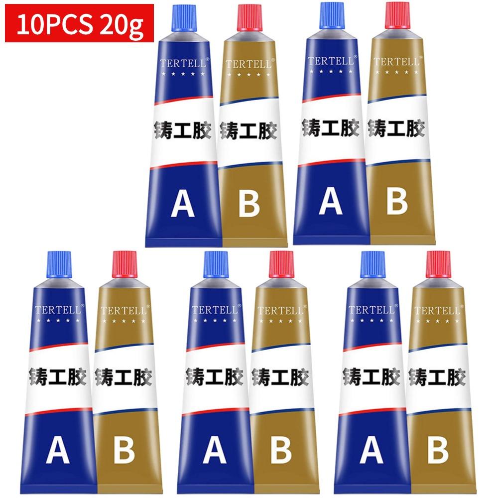2-10Pcs Metal Repair Adhesive High Strength Bonding Sealant Weld Seam Adhesive Heat Resistance Strong Casting AB Glue Sealant