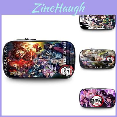 Demon Slayer Large Capacity Oxford Pencil Case For Students Stylish Casual Design