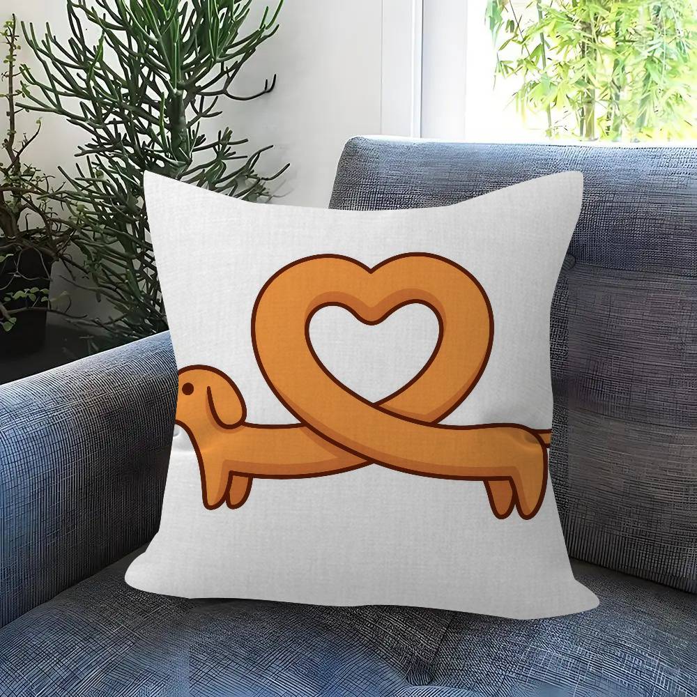 Dackel niedlich Kissenbezug Kissenbezug Polster Sofa Wurfkissen Heimdeko Kissenbezug