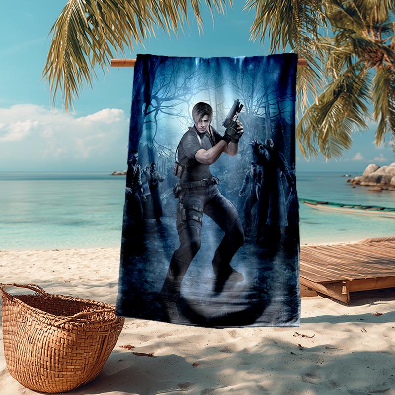 Ultra-Soft Beach Towel with Resident Evil Theme,Ideal for Pool - Camping, Diving - Perfect Travel Essential, Vibrant Beach Towel.