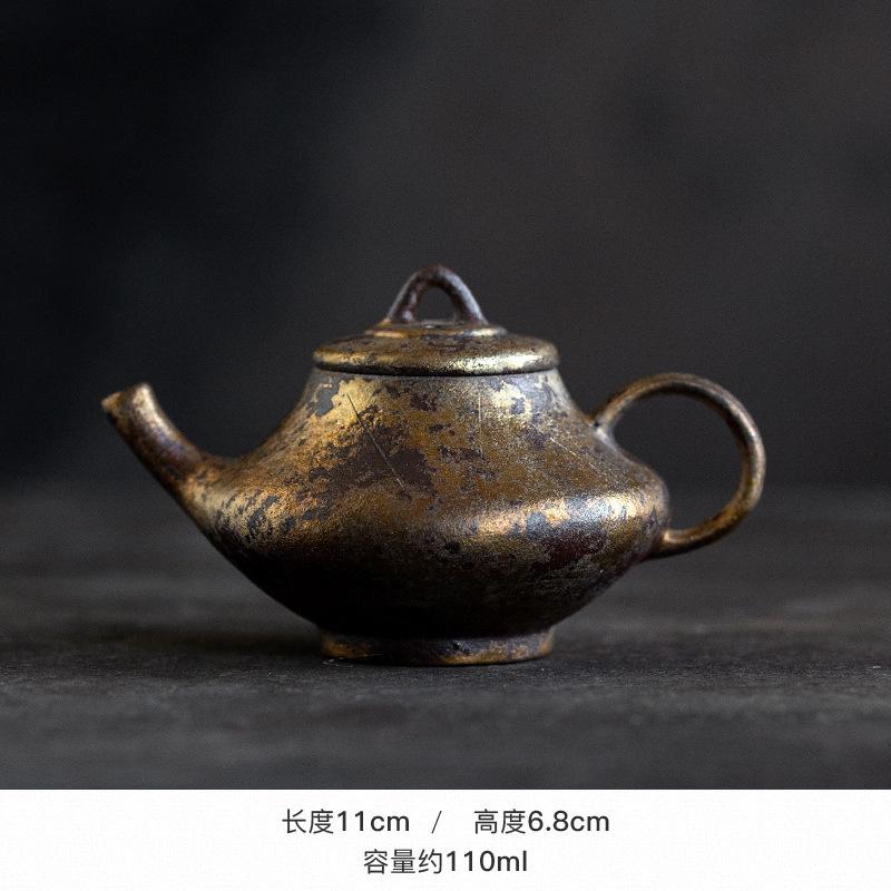 110 мл Позолоченный Золотой Цвет Божественный Фонарь Чайник Традиционный Чайник-Заварник Чайник С Отверстием Для Шарика Посуда Украшения