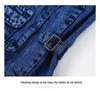 Men's Multi-Pocket Denim Vest for Photography and Fishing