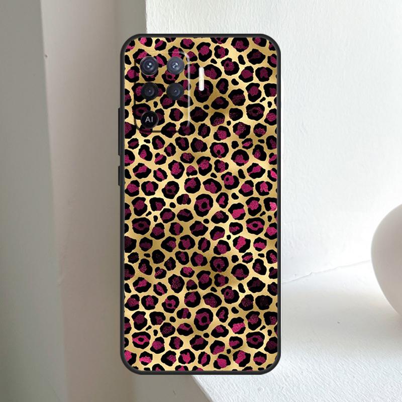 Luxury Leopard For OPPO A80 A60 A40 A5 A6 Pro A15 A17 A57 A16 A76 A96 A18 A38 A58 A78 A98 A54 A74 A94 Case
