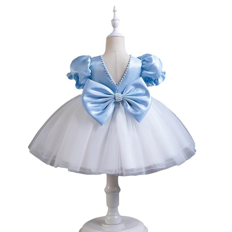 Přeshraniční Dívčí Princeznovské Šaty - Květinová Mašle Vystupovací Šaty pro Narozeniny a Zvláštní Příležitosti