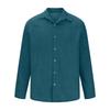 Men's Cotton Shirts Long Sleeve Casual Button Down Textured T-Shirt Loose Vacation Beach Lightweight Topsrt