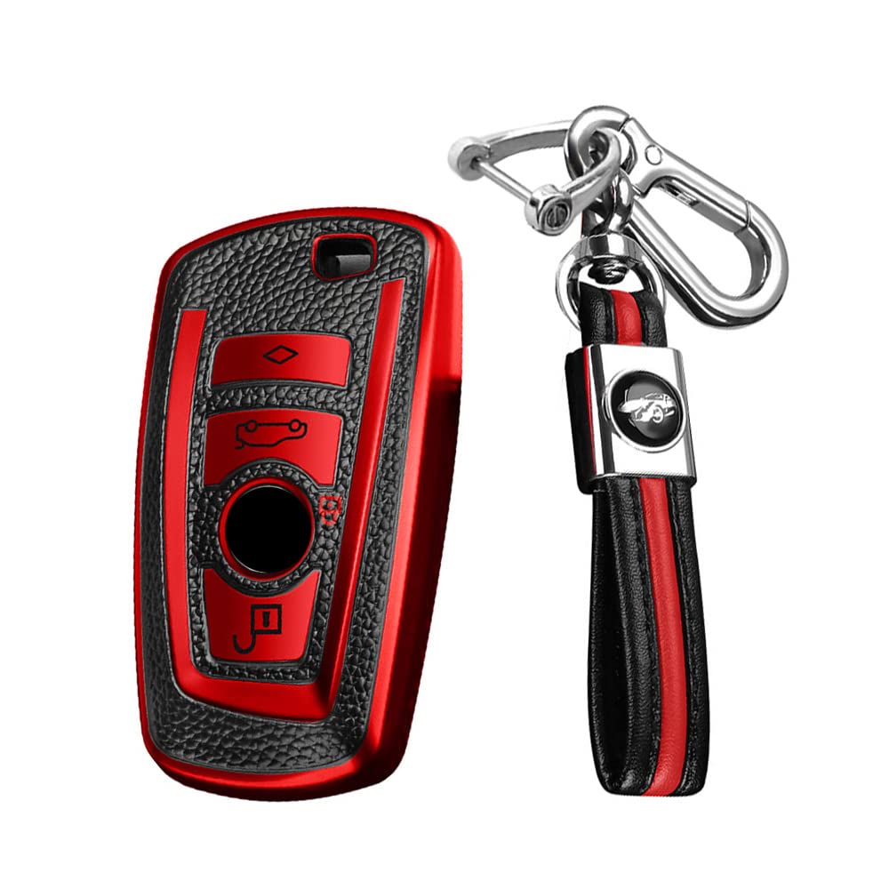 

KUNIO BMW Exclusive Key Case, Key Holder, Flexible TPU 1, 3, 4, 5, 6, красный