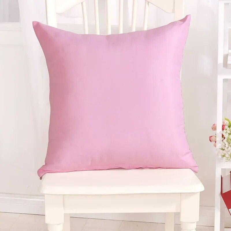 candy colored pillowcase solid color throw  birthday   decorative  funda de almohada kussensloop