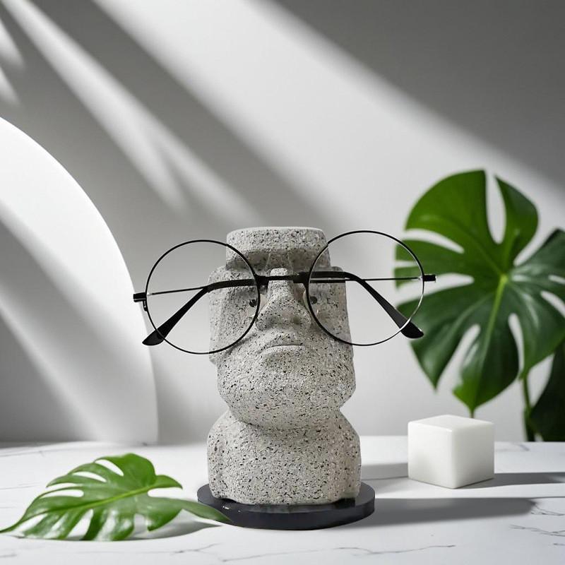 Character Resin Glasses Shelf Organizer For Desk Decor Home Office Use