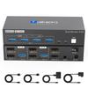 8K HDMI KVM Switch, 2 Inputs/2 Outputs, 8K@60Hz/4K@144Hz, KVM Switcher for 2 PCs/2 Monitors, 4 USB 3.0 Ports, Compatible with Keyboard/Mouse/Printer/O