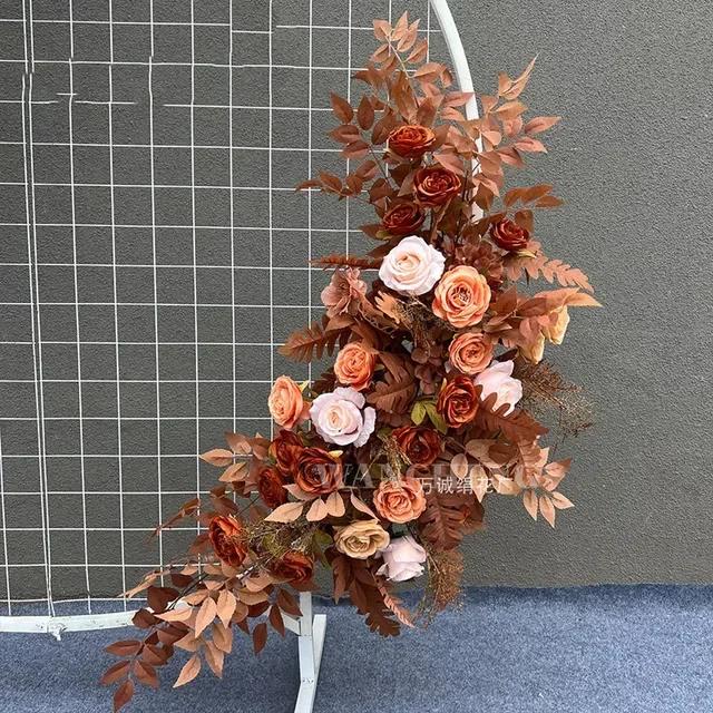 Champagne Matrimonio Fiori Artificiali Fila Feste Centrotavola Arco Decorazione Parete Finestra Sfondo Disponi Oggetti di Scena Foglia Appesa Floreale
