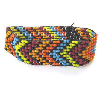 [N5041] - Φανταστικό βραχιόλι 'Navajos' πορτοκαλί καφέ