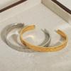 European Fashion Gold-Plated Titanium Open Cuff Bracelet Douyin Celebrity Style