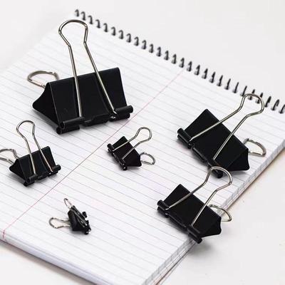 Black Long Tail Metal Clips - Multi-Specification Office Stapling Clips for Stationery