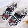 Spring new color matching four-season flat-bottomed lace-up single shoes women's round head canvas low-top large-size sequined casual shoes