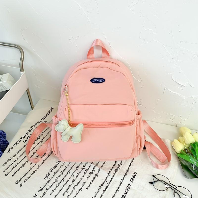 Lightweight Kids Simple Backpack With Color Block Design For School Learning