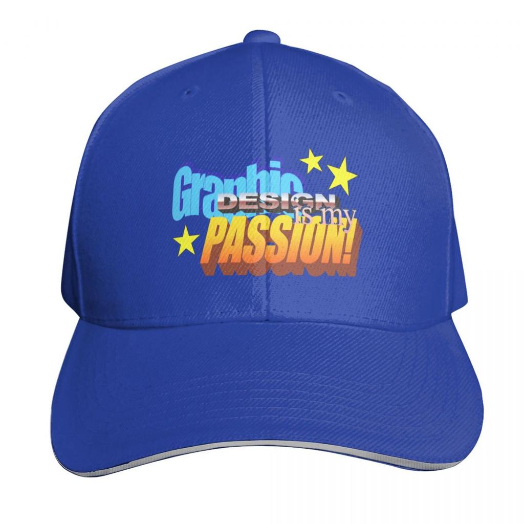 Graphic Design Is My Passion WordArt Baseball Cap Thermal Visor hats for Unisex Uv Protection Solar Hat Fishing cap Boy Womens