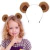 Stretchy Fabric Bear Ears Headwear Skin Friendly Hairband Decorative Hair Hoop Headdress For School Home Parties