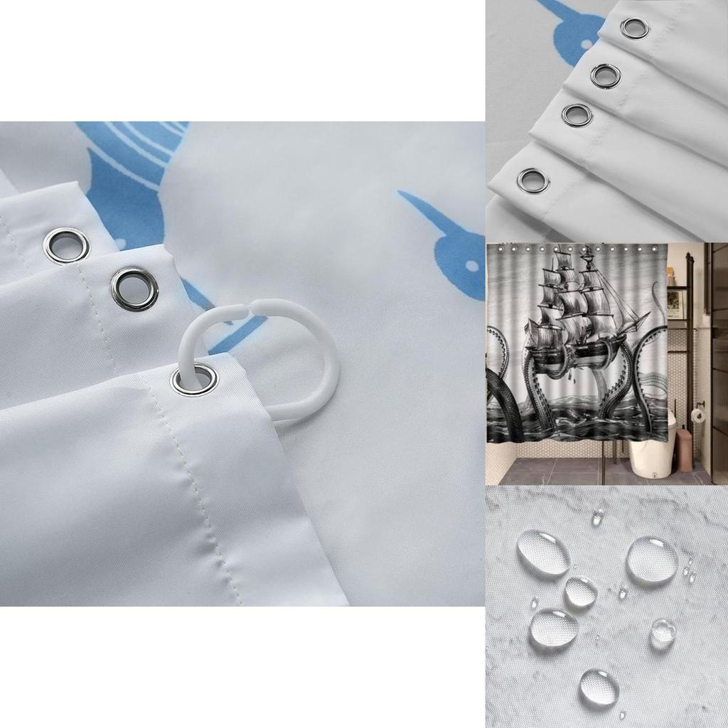 Waterproof Bathroom Shower Curtain With Custom Print And Logo For Home Improvement