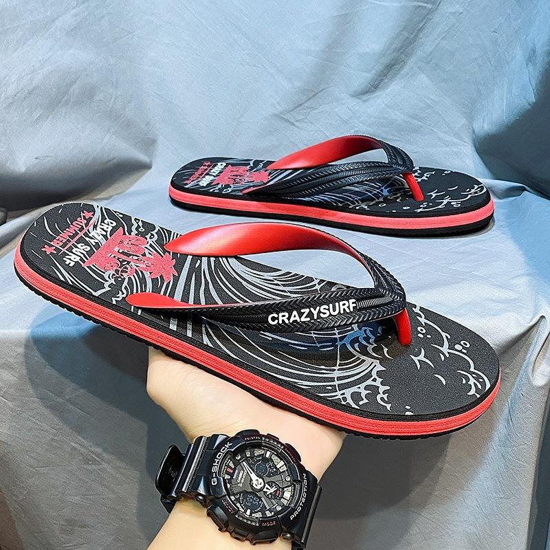 Flip-flops Men's Summer Non-slip Home Casual Sandals Outside Wear Sports Wear-resistant Vietnamese Beach Sandals