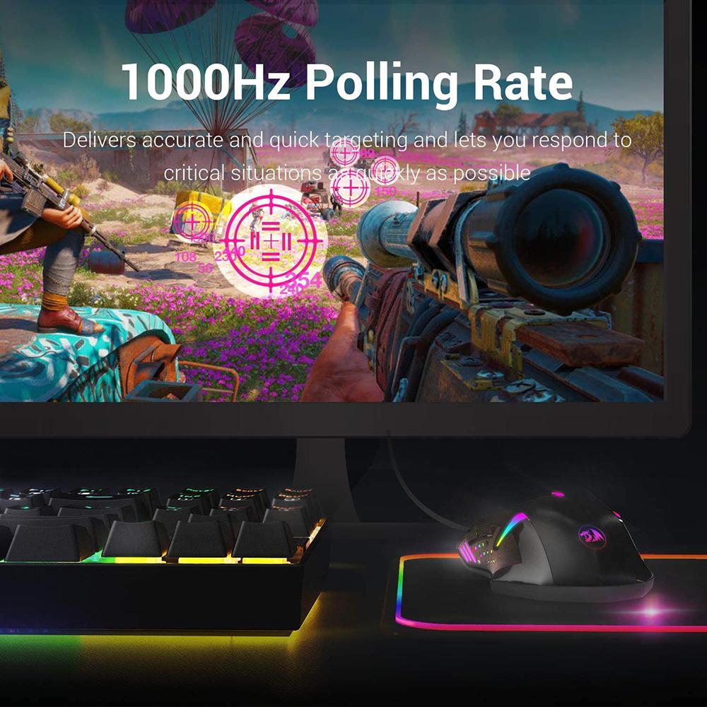 Gaming Mouse Computer Ergonomic Mouse USB Wired Game Mice 7200 DPI Gamer Mause Optical RGB Backlight 8 Button For Laptop