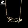 Personalized Stainless Steel Handwritten-Style Name Necklace for Women - Custom Christmas Gift