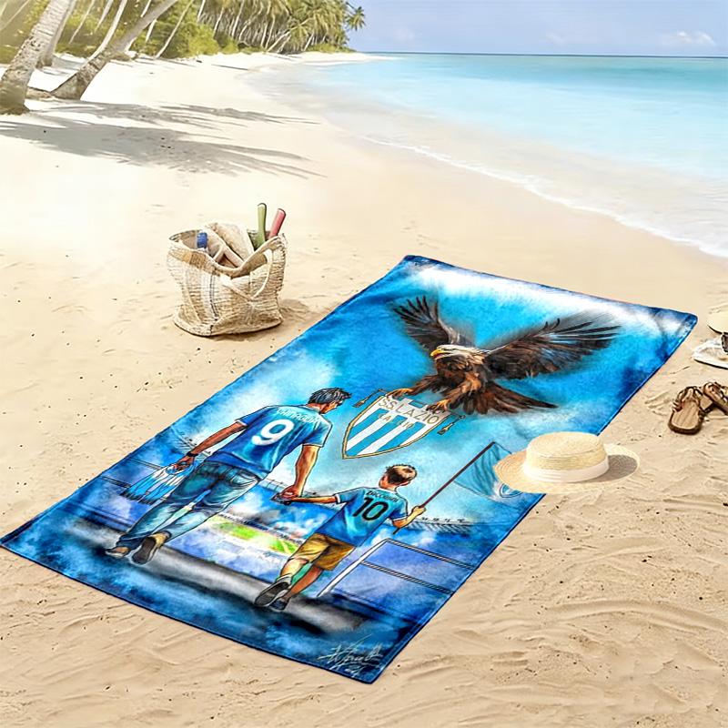 SS Lazio Print Beach Towel, Large Soft Quick Dry Towel for Beach Camping Swimming