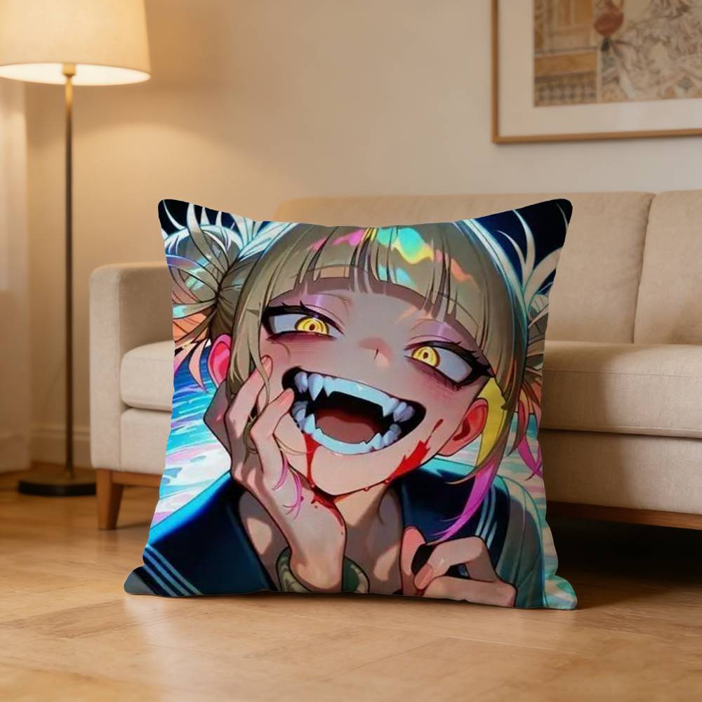 Anime H-Himiko Toga Academia Pillow Case For Sofa Living Room Home Office Decor Protective Cover