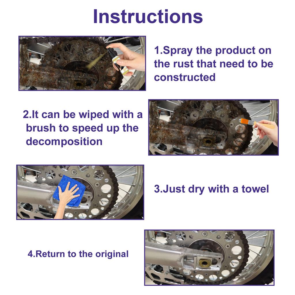 Yegbong Rust Remover For Cars Multifunctional Hub Screw Lubrication Iron And Steel Metal Rust Cleaning And Brightening Rust Remover For Cars