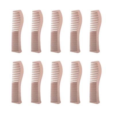 10pcs Wide Tooth Detangling Comb Ergonomic Portable Wheat Straw Small Hair Detangler Combs for Home