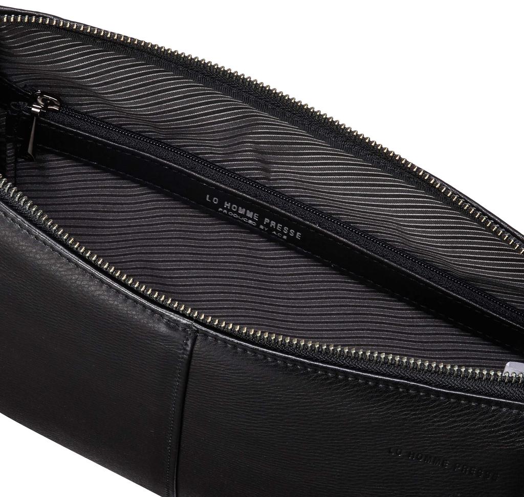 L'Ompresse Second Bag, Made in Japan, Archaic Soft Cowhide Leather, Black, 71781