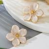 Fashion Dripping Oil Flower Stud Earrings Women'S Atmosphere High Sense Simple Temperament Earrings Earrings