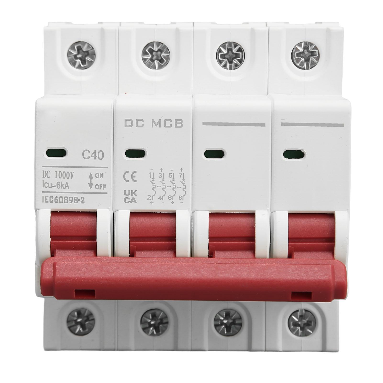 

4P DC Circuit Breaker Arc Extinguishing Fast Decoupling Miniature Circuit Breaker for Solar PV System DZ47s 63Z DC 1000V