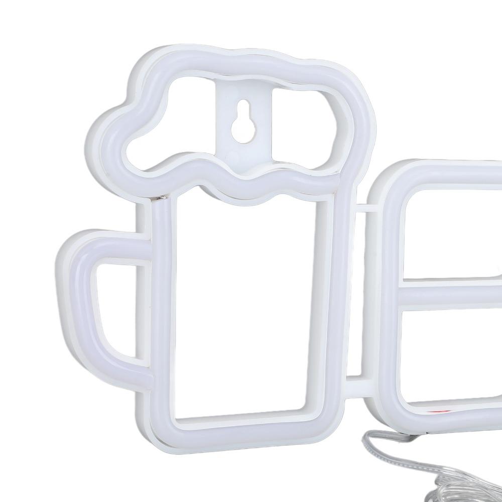 Beer Bar Shaped LED Neon Sign USB or Battery Powered LED Sign High Safety Neon Sign Bedroom