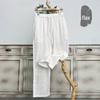 Men's Pure Linen Summer Trousers - Loose Fit, Straight Wide-Leg Casual Pants