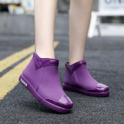Scarpe da pioggia da donna Tendenza moda Stivali antiscivolo impermeabili a tubo corto per adulti(Ordina una taglia in più)