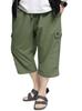 One Colors LOGOS PARK Men's Cropped Pants, Stretch, Water-Repellent, 3/4 Length, Logo Embroidered, Cargo Pants, Size 5L, Khaki (46)