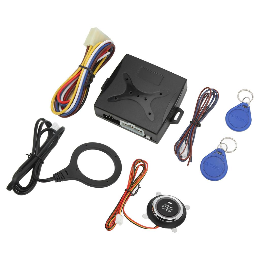 Car Push To Start Ignition Kit Smart Engine Start Stop Button Keyless Go System Universal for 12V Vehicles