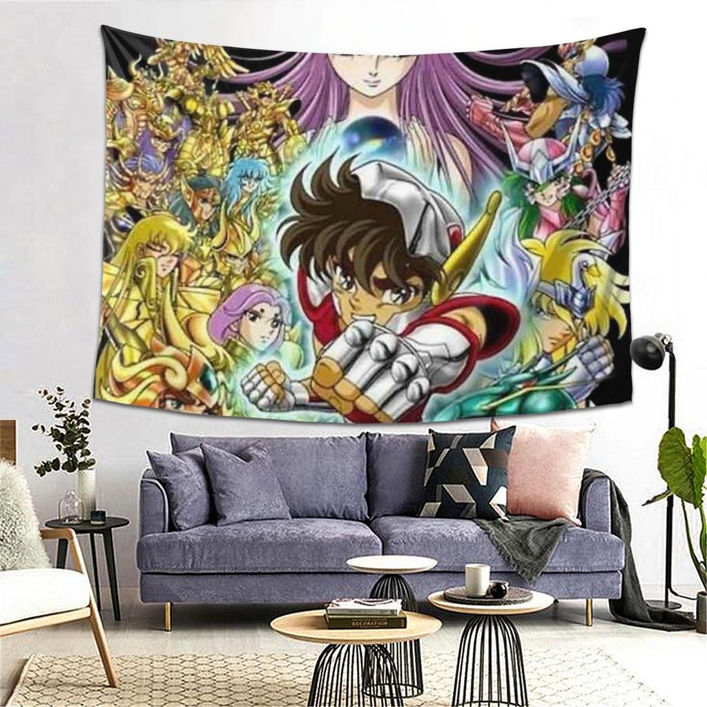 Die Seiya Knights Merch Wandteppich Dekoration Kunst Ästhetische Wandteppiche für Wohnzimmer Schlafzimmer Zuhause Wandtuch Wandbehang