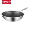 Debo 32cm Stainless Steel Wok with Lid