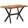 Dining Table 120x60x75 cm Solid Wood Honey Colored