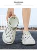 Men's Outdoor Thick-Soled Casual Sandals: Non-Slip Hole Shoes & Slippers for Beach or Autumn Wear