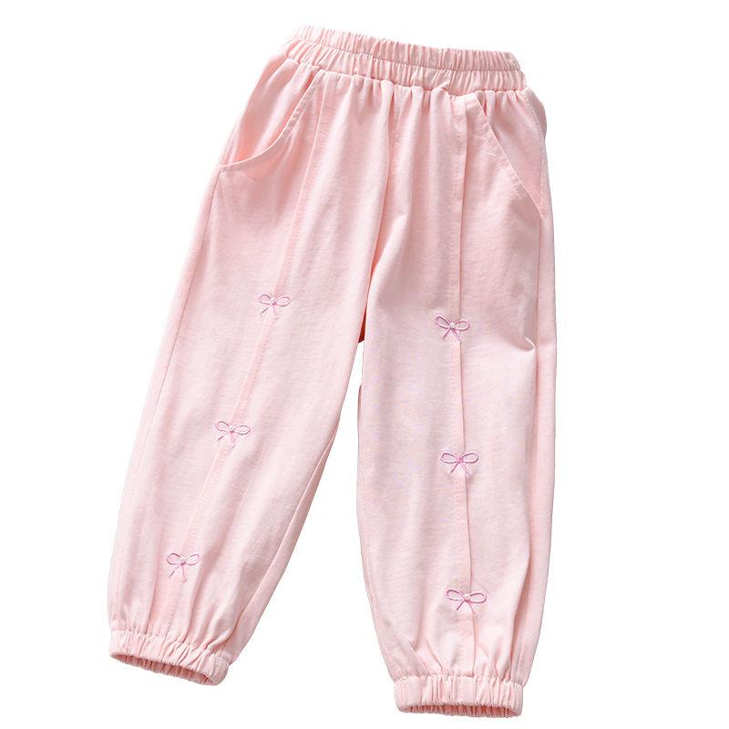 Pantalones cropped para niña para primavera Leggings para niños para verano Pantalones finos para bebé Pantalones casuales