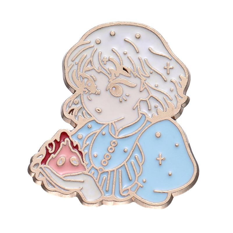 

Adorable Character Cartoon Brooch Creative Anime Design Cute Metal Pin For All Ages