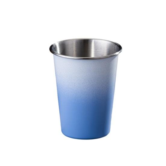 Stainless Steel Cup Color Camping Texture Lightweight Reusable with Gradient Cup Frosted Beer 330ml