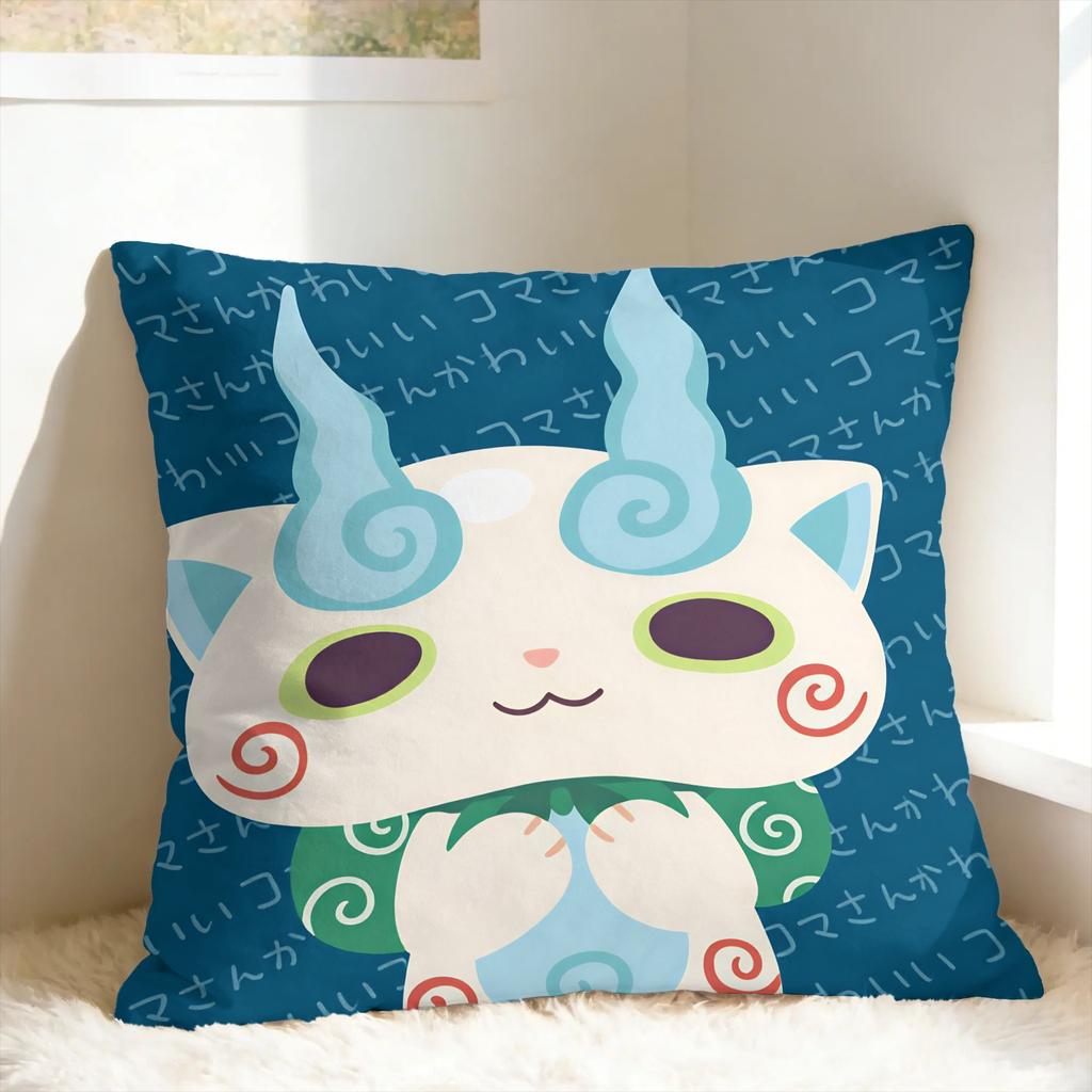 Pillow Cover Anime Yokai Cute Watch Maple Vintage Pillow Case For Sofa Home Decoration Pillowcases