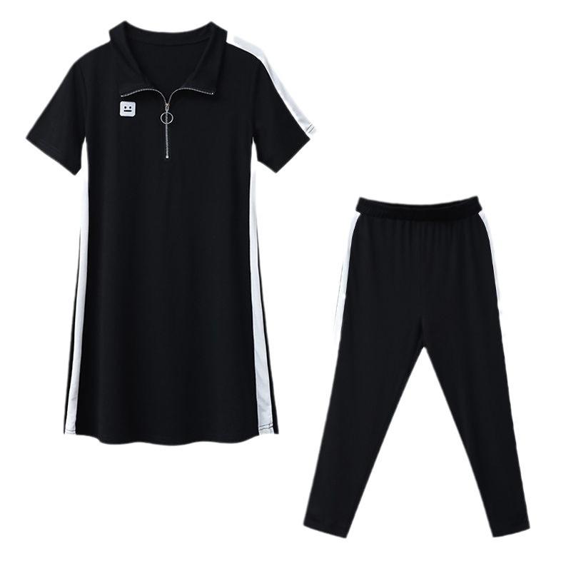 Set di Abbigliamento Sportivo Estivo da Donna Taglie Forti: Polo & Pantaloni Corti