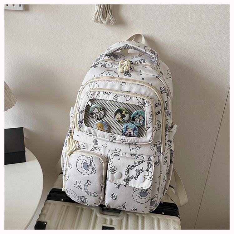 School bag high value fresh Harajuku large capacity travel back printing versatile