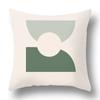 Nordic Abstract Green Geometric Pillowcase Flower Print Home Petal Velvet Pillow Cushion Cover