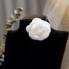 Elegant Camellia Choker Necklace Bracelet White Flower Collar Necklace Vintage Velvet Choker Bracelet Fashion Jewelry