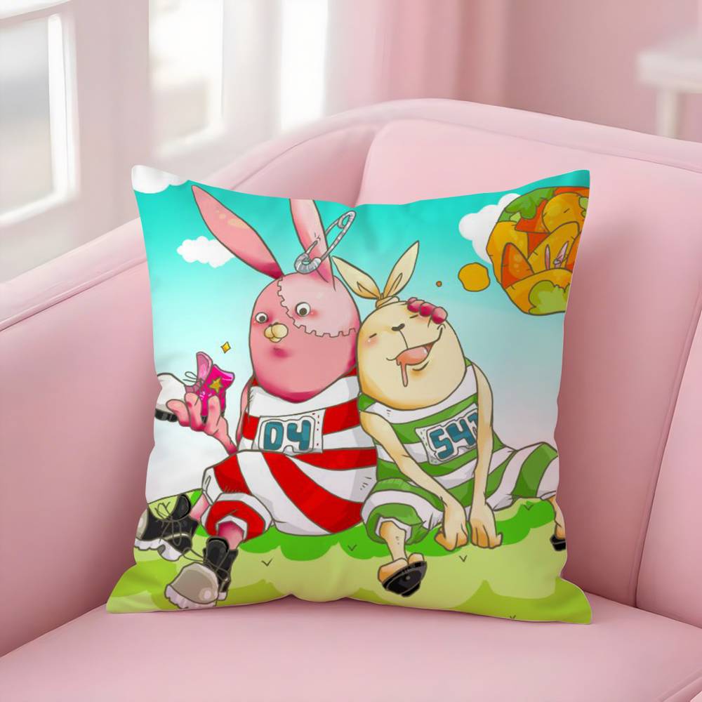 Anime U-Usavich Pillow Case Sofa Short Plush Double-sided HD Printing Room Home Office Gift Cushion Cover